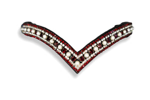 Crystal Browband | TheOne V shape Bordeaux Pearls