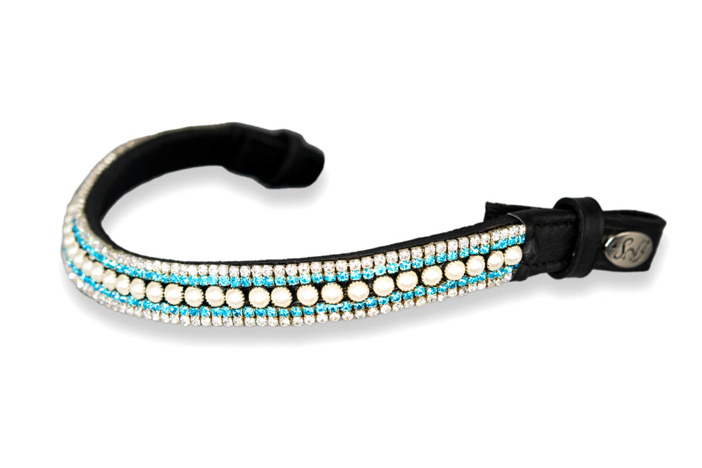 Crystal Browband | TheOne U Shape Acquamarina Pearls