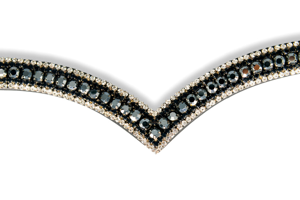 Crystal Browband | TheOne V shape Blue Hematite